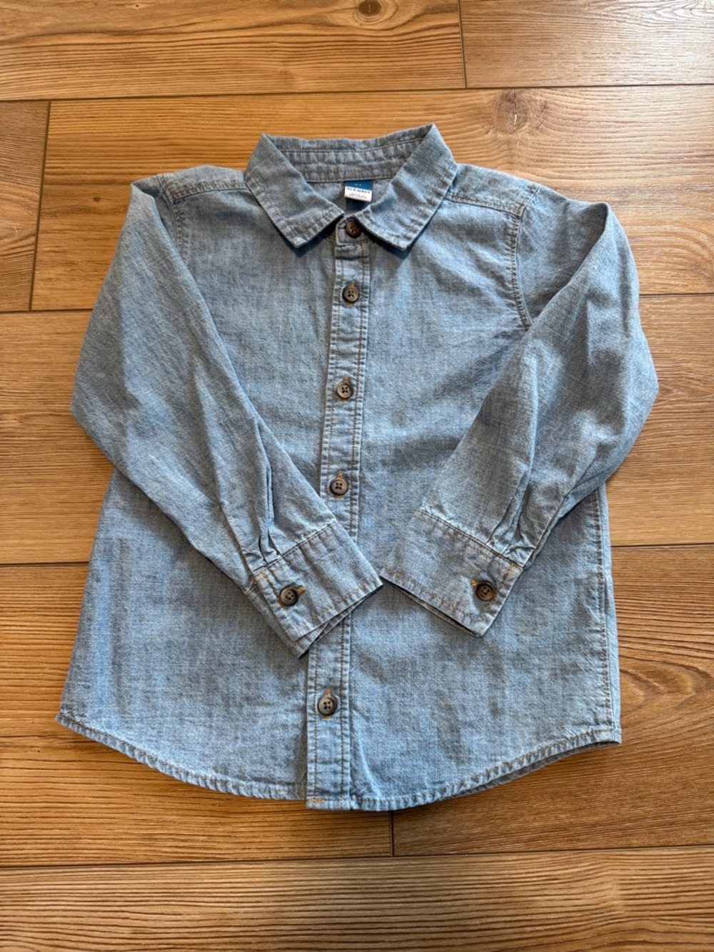 Old Navy Light Blue Denim Button-Front Shirt - Kids